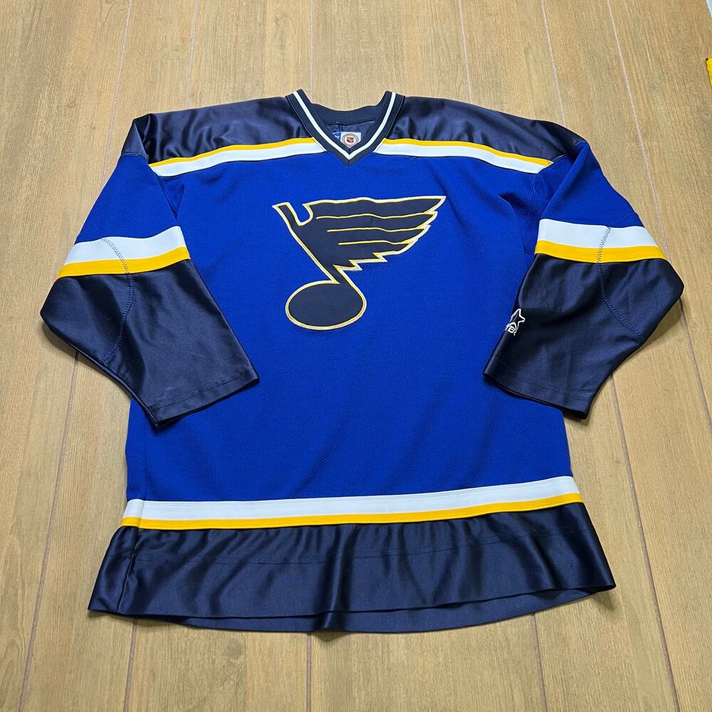Youth St. Louis Blues Starter NHL Hockey Jersey Blue L/XL Vintage Fits Men S